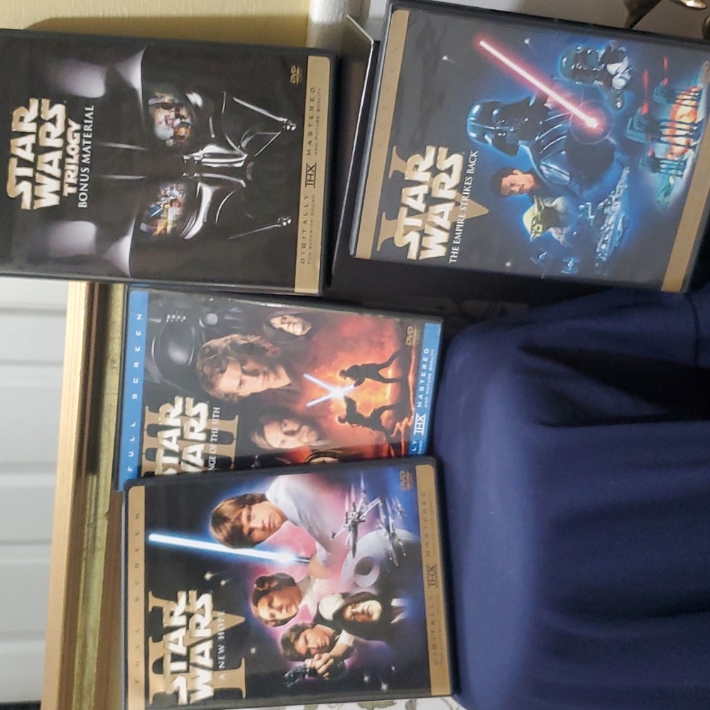 STAR WARS TRILOGY DVD BOXED SET III,  IV, V,  & BONUS. 4 DVDS